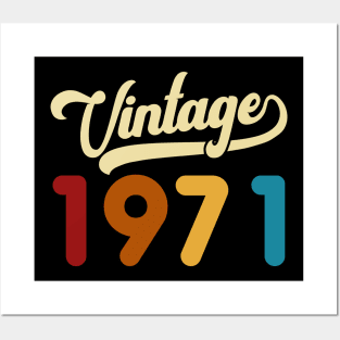 1971 Vintage Gift 49th Birthday Retro Style Posters and Art